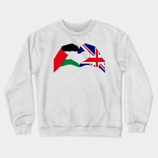 We Heart Palestine & UK Patriot Flag Series Crewneck Sweatshirt